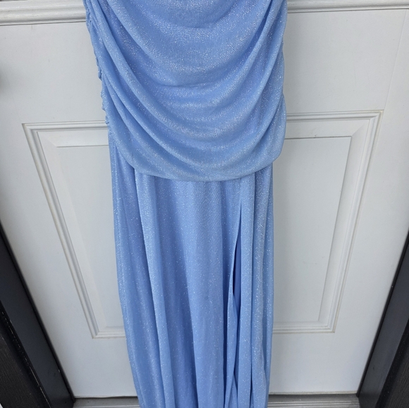 City Studio Juniors' Glittered Ruched Slip Gown Sz 9/10 NWT Party Prom - Picture 5 of 10